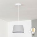 Brilagi - LED-hanglamp CERIA aan kabel 1xE27/40W/230V Ø 25 cm grijs
