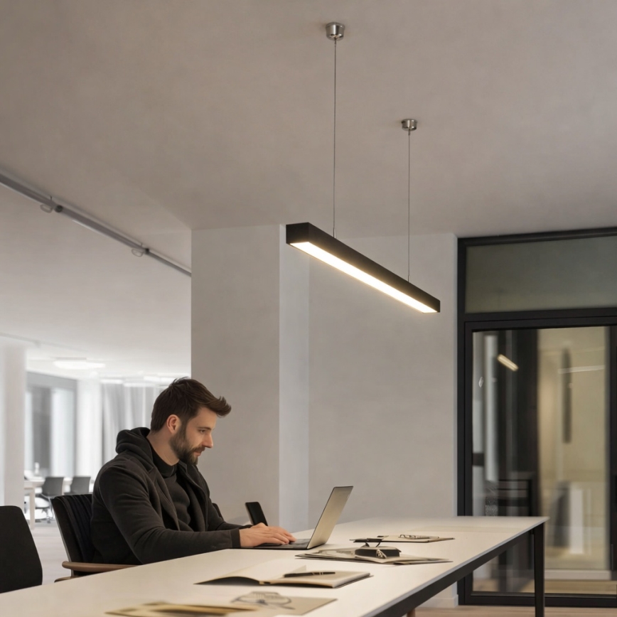 Brilagi - LED-hanglamp FULLDAY LED/20/30/40W/230V 2700/4000/6000K 120 cm zwart