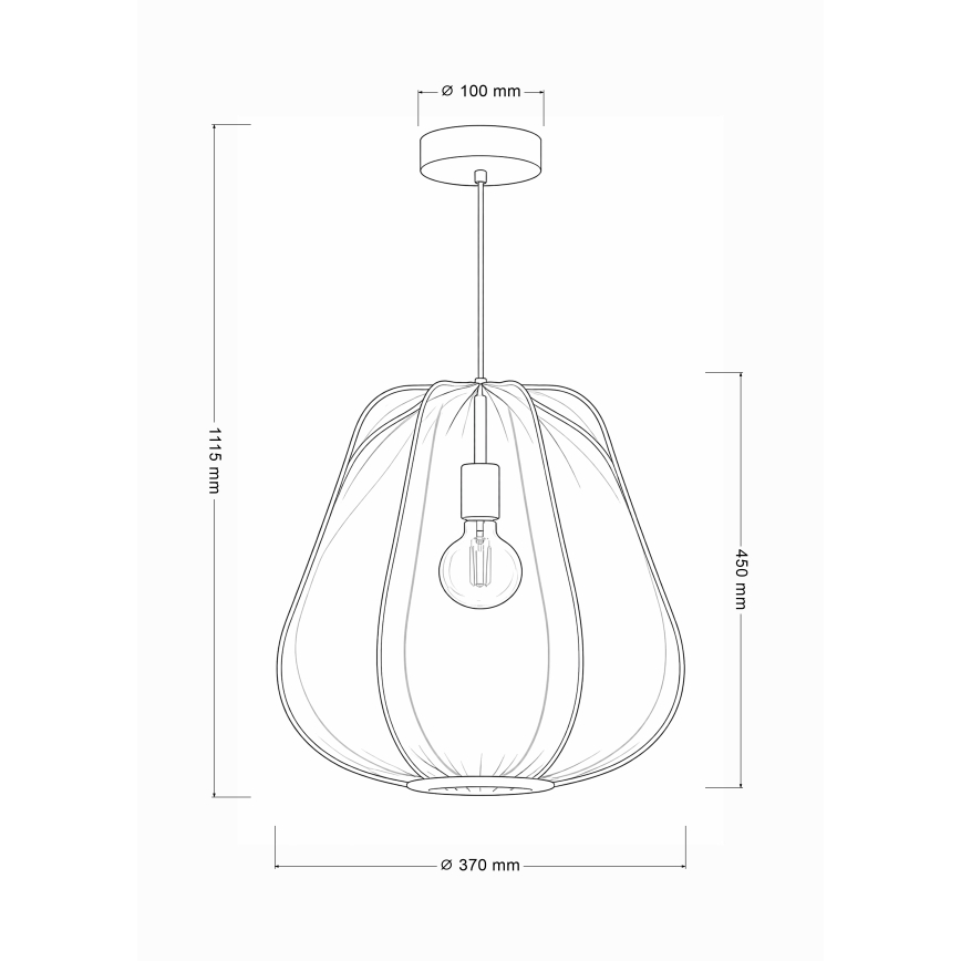 Brilagi - LED hanglamp met kabel ARVEN 1xE27/8W/230V pr. 37 cm grijs