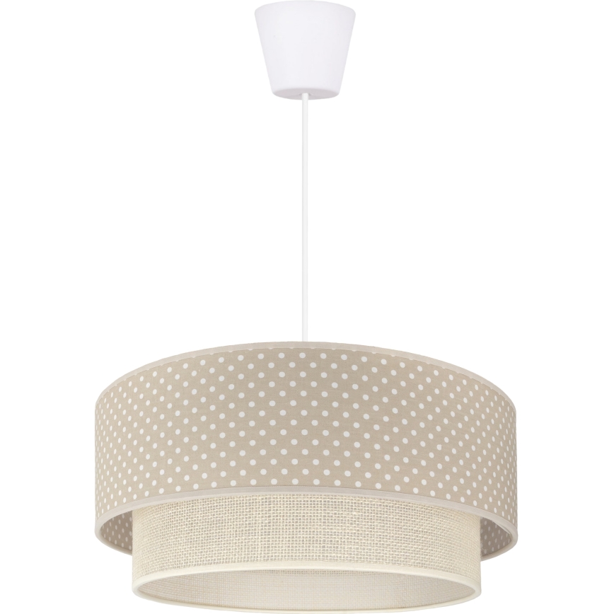 Brilagi - LED-hanglamp aan kabel BOHO BOBO 1xE27/60W/230V Ø 40 cm, met stippen, beige/crème