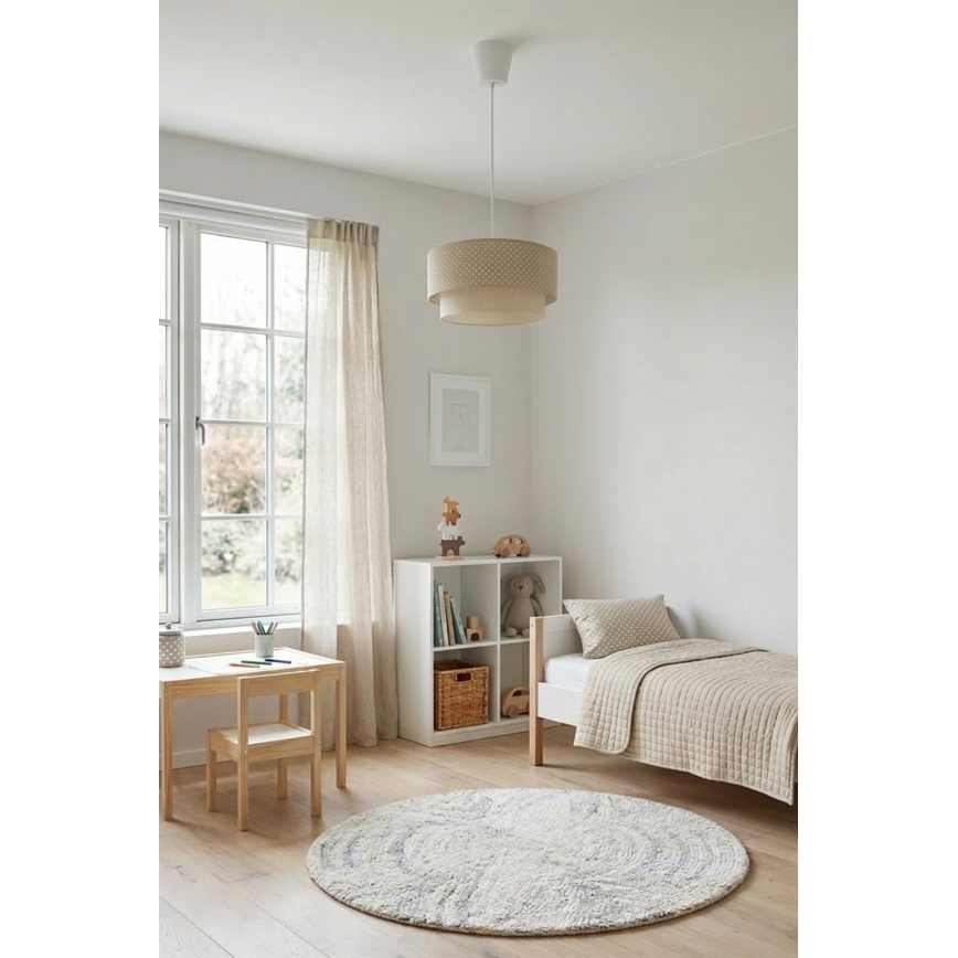 Brilagi - LED-hanglamp aan kabel BOHO BOBO 1xE27/60W/230V Ø 40 cm, met stippen, beige/crème