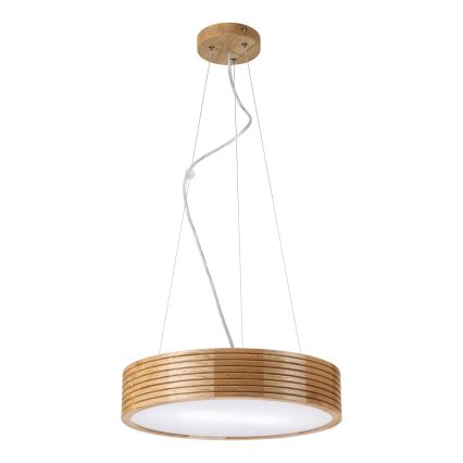 Brilagi - LED-hanglamp met kabel CARVALHO MODERN 2xE27/60W/230V eiken Ø 37,5 cm