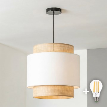 Brilagi - LED-hanglamp met kabel CERIA 1xE27/40W/230V Ø 30 cm zwart/beige/wit