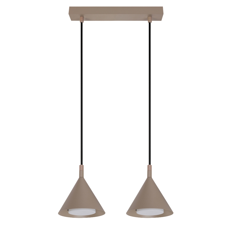 BRILAGI - LED Hanglamp met kabel CONE DOUBLE 2xGX53/15W/230V beige