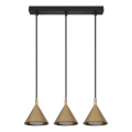 BRILAGI - LED Hanglamp met kabel CONE TRIPLE 3xGX53/15W/230V goudkleurig