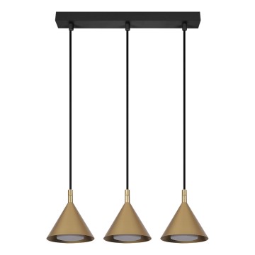 BRILAGI - LED Hanglamp met kabel CONE TRIPLE 3xGX53/15W/230V goudkleurig