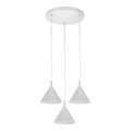BRILAGI - LED Hanglamp met kabel CONE TRIPLE ROUND 3xGX53/15W/230V wit