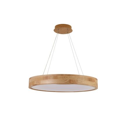 Brilagi - FALCON WOOD LED hanglamp aan kabel, 40W/230V, 3000/4000/6000K, Ø 60 cm, hout