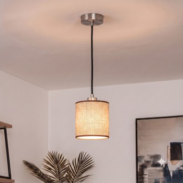 Brilagi - LED-hanglamp met kabel NUBILA 1xE27/60W/230V Ø 14 cm zwart/bruin