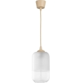 Brilagi - LED-hanglamp met kabel RETRO GLASS 1xE27/60W/230V Ø 14 cm beige/wit