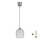 Brilagi - LED-hanglamp met kabel RETRO GLASS 1xE27/60W/230V Ø 14 cm zilver/wit