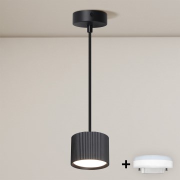 BRILAGI - LED Hanglamp met kabel STRIPY 1xGX53/15W/230V pr. 82 mm zwart