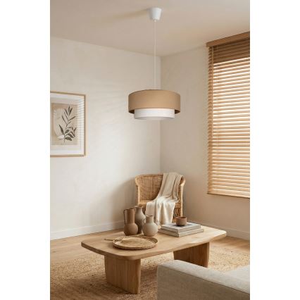 Brilagi - LED-hanglamp met snoer BOHO ECO 1xE27/10W/230V Ø 40 cm beige/crème