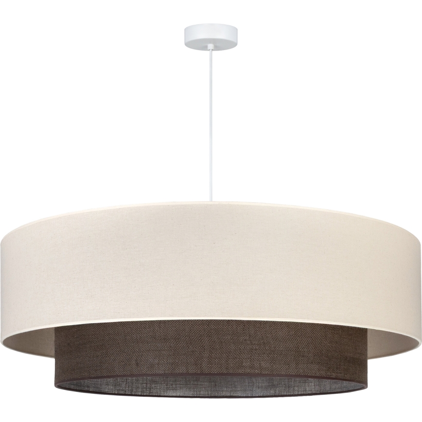 Brilagi - LED hanglamp met snoer BOHO-stijl 3xE27/15W/230V Ø 80 cm crème/bruin
