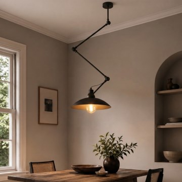 Brilagi - LED-hanglamp met staaf IRONBEAM 1xE27/60W/230V zwart