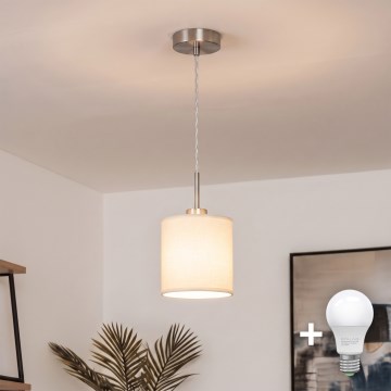 Brilagi - LED-hanglamp NUBILA aan kabel 1xE27/60W/230V Ø 14 cm crème