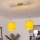 Brilagi - LED hanglamp NUBILA met kabel 2xE27/60W/230V geel
