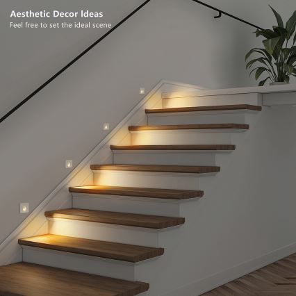 Brilagi - LED inbouwarmatuur voor buiten STAIRDOT LED/2W/230V wit IP65 vierkant
