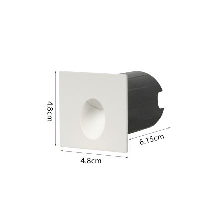 Brilagi - LED inbouwarmatuur voor buiten STAIRDOT LED/2W/230V wit IP65 vierkant