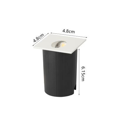 Brilagi - LED inbouwarmatuur voor buiten STAIRDOT LED/2W/230V wit IP65 vierkant