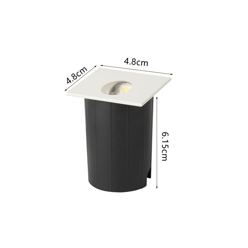 Brilagi - LED inbouwarmatuur voor buiten STAIRDOT LED/2W/230V wit IP65 vierkant