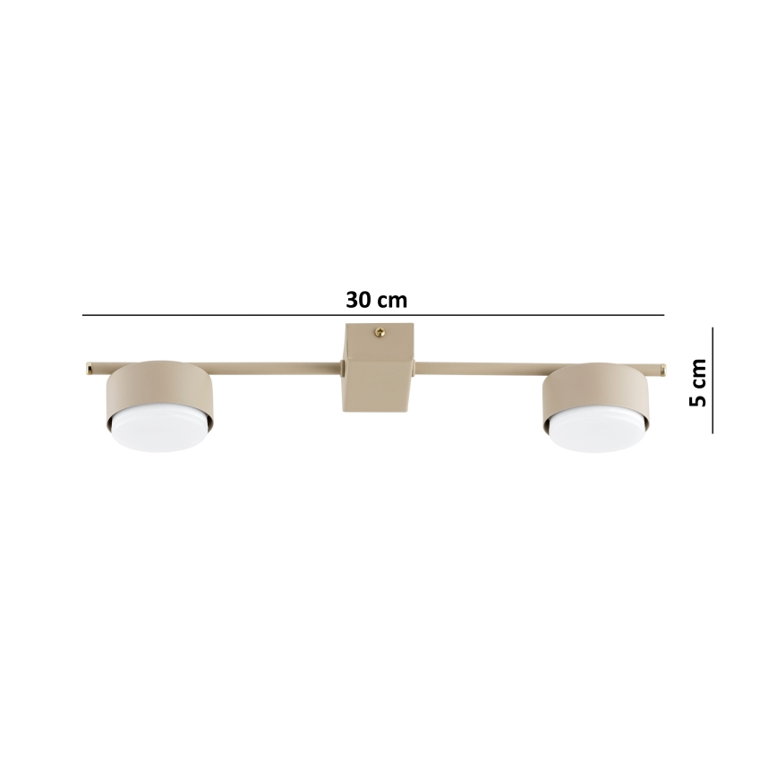 Brilagi - LED-inbouwspot MONO 2xGX53/12W/230V beige