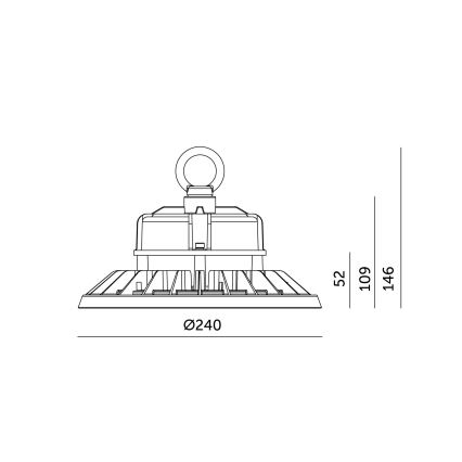 Brilagi - LED industrieel plafondarmatuur TITAN PRO HIGHBAY LED/100W/230V 4000K IP65