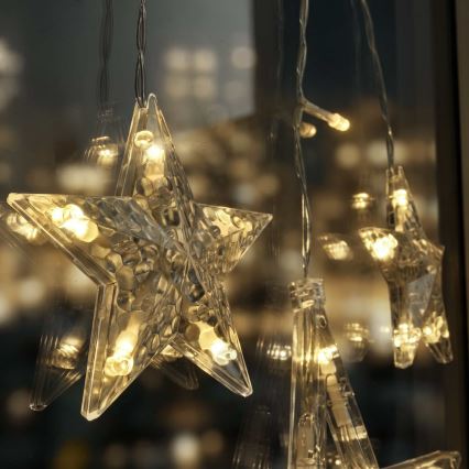 BRILAGI - LED Kerst Lichtgordijn 77xLED/3xAA/USB 1,8m warm wit
