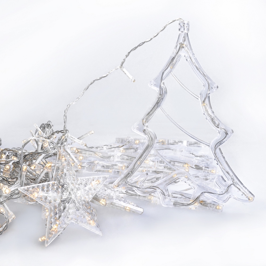 Brilagi - LED Kerst Lichtgordijn voor buiten 138xLED/8 functies 5m IP44 warm wit