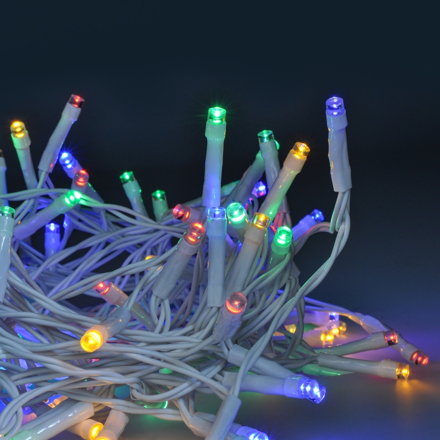 Brilagi - LED Kerst Lichtketting voor Buiten 120xLED/8 functies/3xAA 9,5m IP44 meerdere kleuren + afstandsbediening