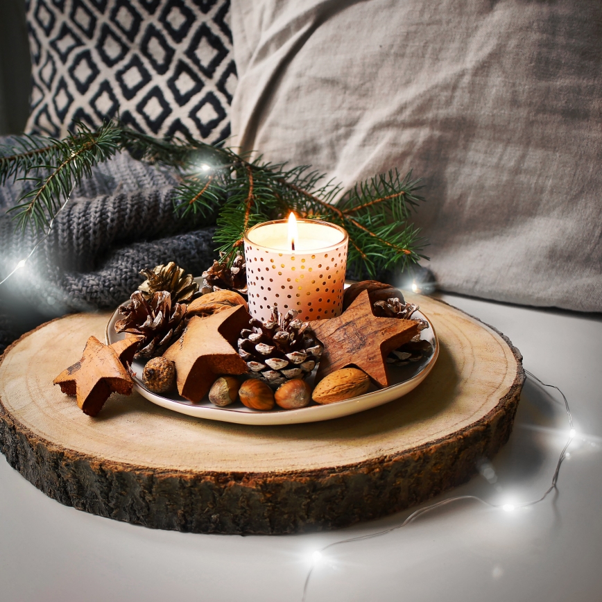 Brilagi - LED Kerst lichtsnoer 100xLED/3xAA 10m koud wit
