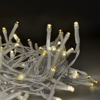 Brilagi - LED Kerst lichtsnoer voor buiten 120xLED/8 Functies/3xAA 9,5m wit IP44 warm wit + afstandsbediening