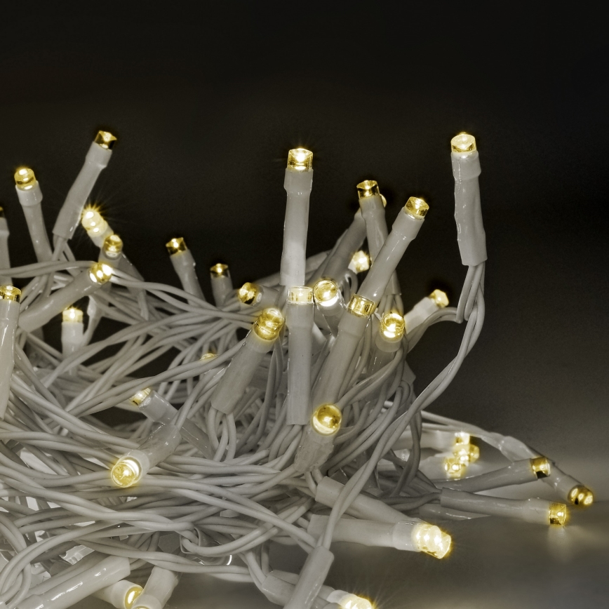 Brilagi - LED Kerst lichtsnoer voor buiten 120xLED/8 Functies/3xAA 9,5m wit IP44 warm wit + afstandsbediening