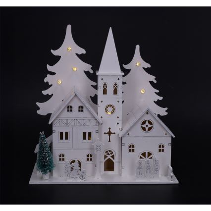 Brilagi - LED kerstdecoratie kerkje LED/2xAA