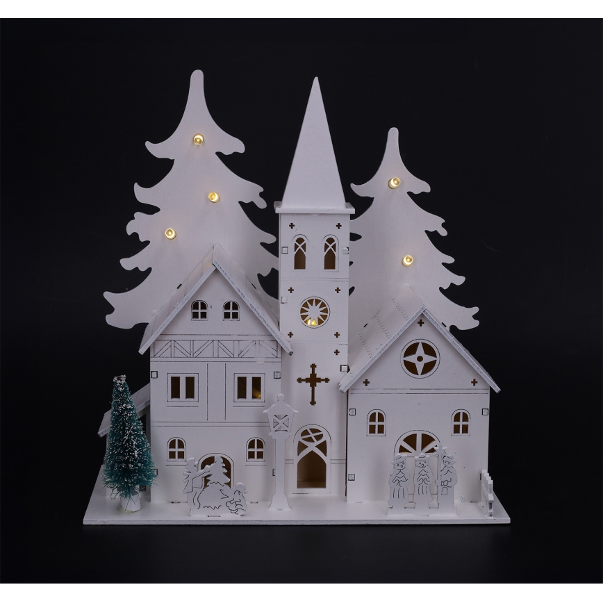 Brilagi - LED kerstdecoratie kerkje LED/2xAA