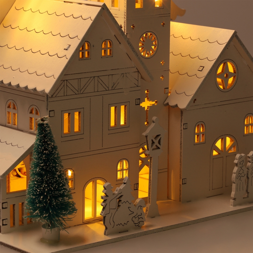 Brilagi - LED kerstdecoratie kerkje LED/2xAA