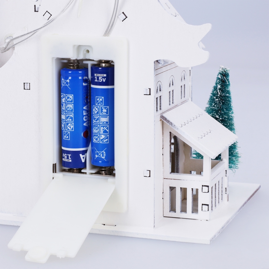 Brilagi - LED kerstdecoratie kerkje LED/2xAA