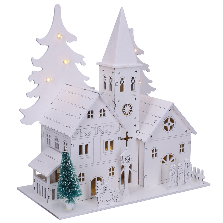 Brilagi - LED kerstdecoratie kerkje LED/2xAA