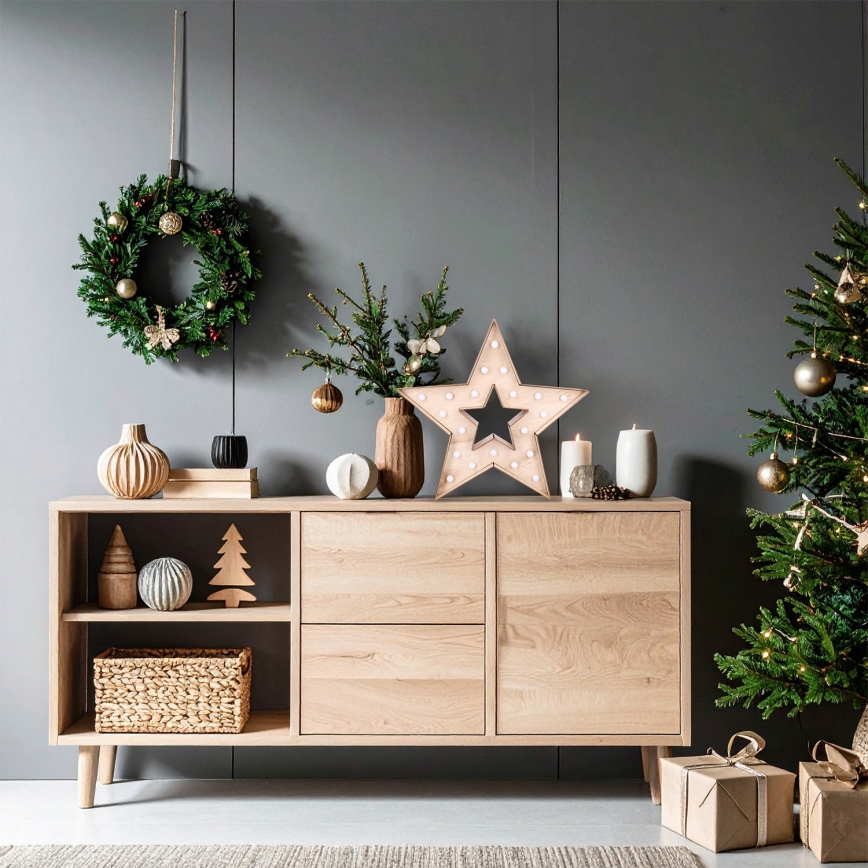 Brilagi - LED kerstdecoratie LED/2xAA 38x40 cm ster