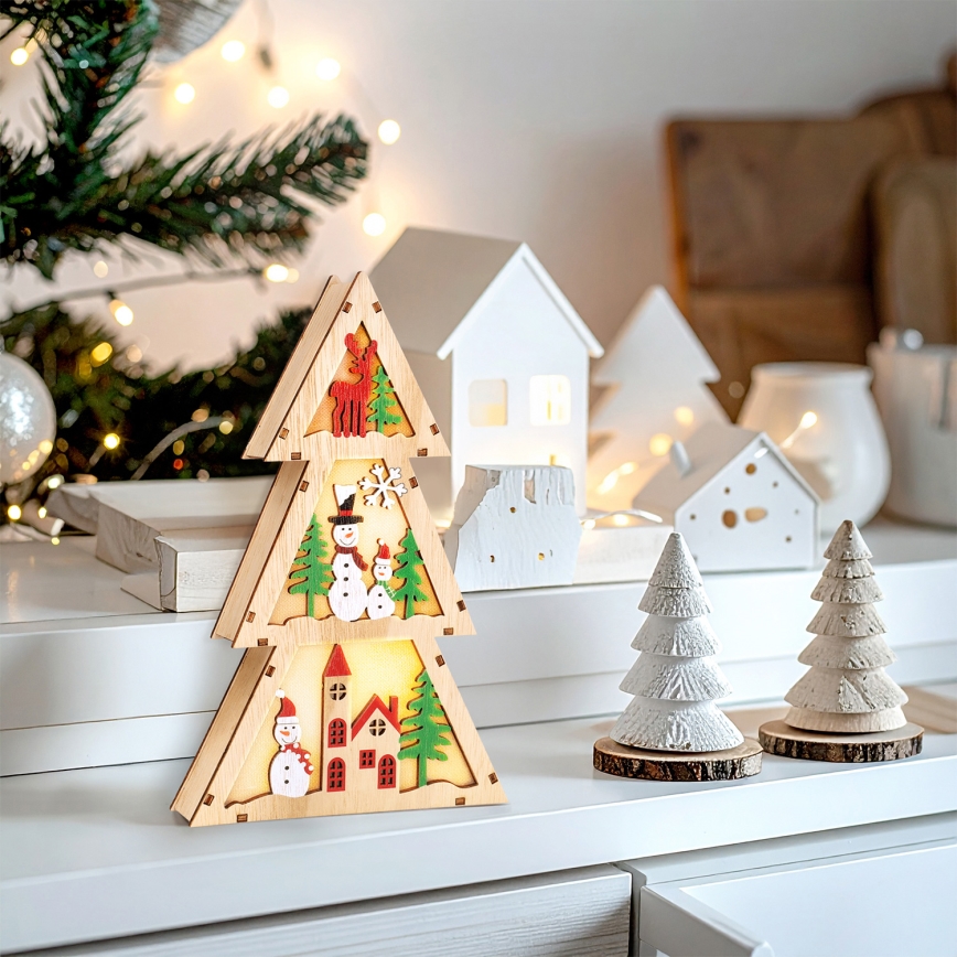 Brilagi - LED kerstdecoratie LED/2xAA kerstboompje