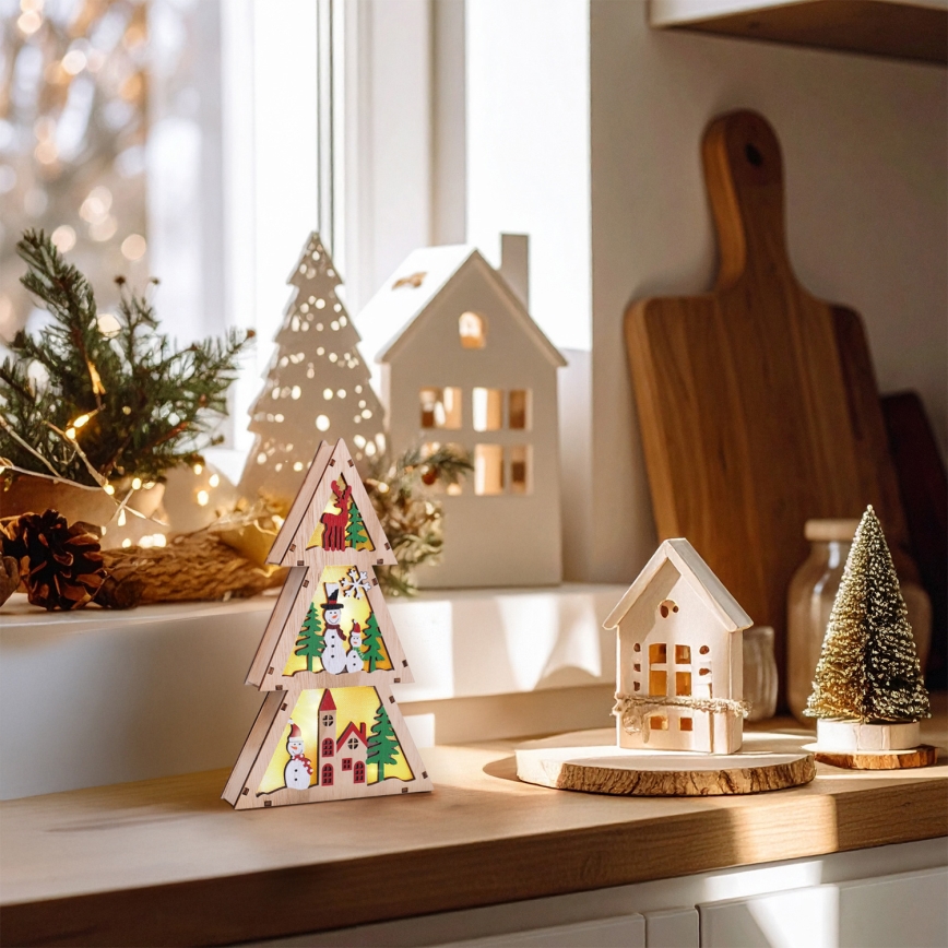 Brilagi - LED kerstdecoratie LED/2xAA kerstboompje