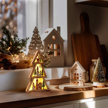 Brilagi - LED kerstdecoratie LED/2xAA kerstboompje