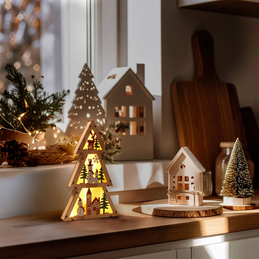 Brilagi - LED kerstdecoratie LED/2xAA kerstboompje