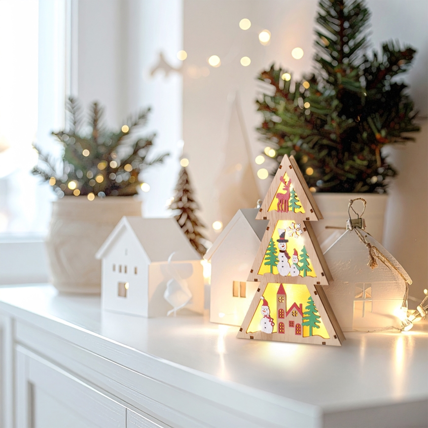 Brilagi - LED kerstdecoratie LED/2xAA kerstboompje