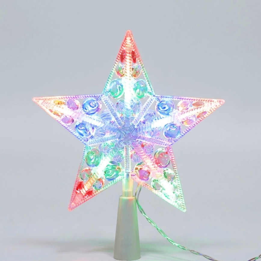 BRILAGI - LED kerstdecoratie LED/3xAA 21 cm ster meerkleurig