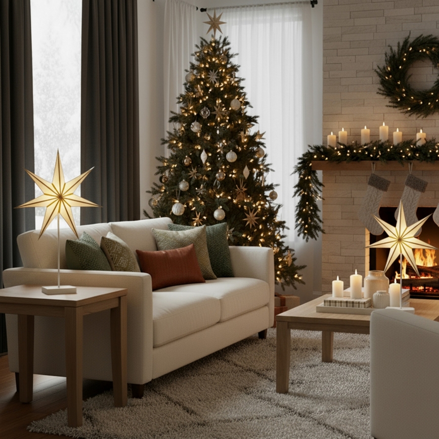 Brilagi - LED kerstdecoratie LED/3xAA 66x40 cm ster