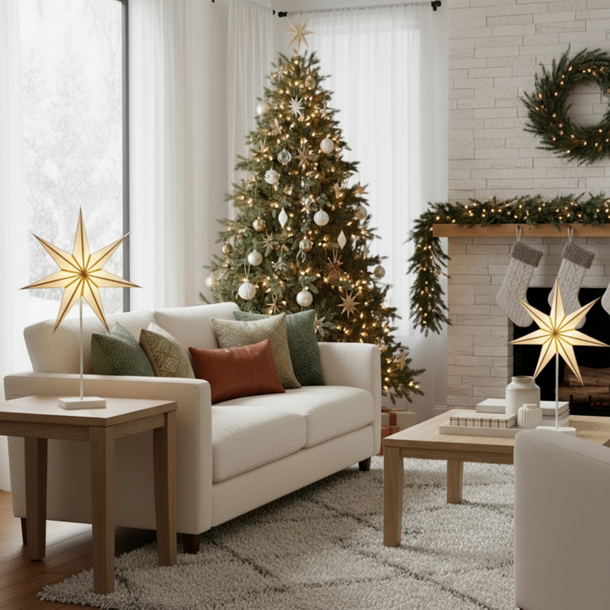 Brilagi - LED kerstdecoratie LED/3xAA 66x40 cm ster