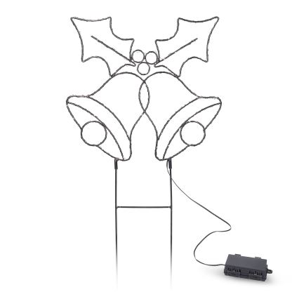 Brilagi - LED kerstdecoratie LED/3xAA IP44 kerstbelletjes