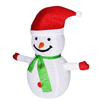 Brilagi - LED kerstdecoratie voor buiten 40xLED/3xAA IP44 sneeuwman