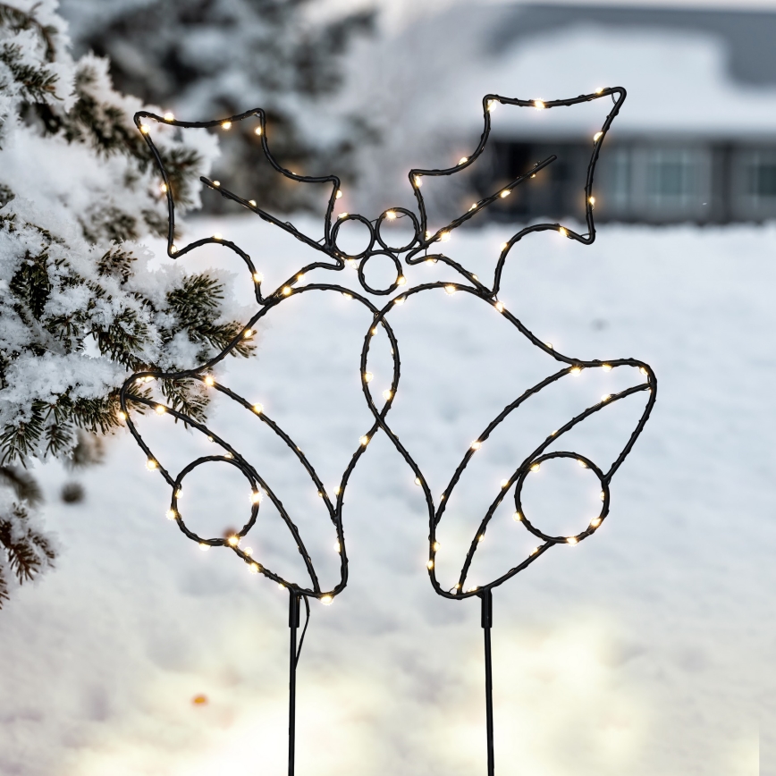 Brilagi - LED kerstdecoratie voor buiten, LED/3xAA, IP44, 55x32 cm, belletjes